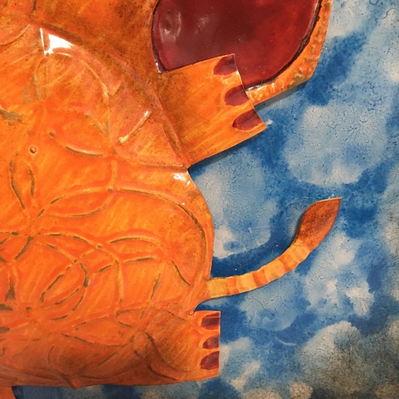 Whimsical Animal Hand Painted Metal Wall Art 3D - Picture 4 of 13